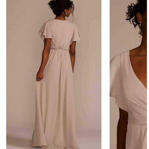 Size 18 - David's Bridal Wrap Dress - Color: Ballet; Fabric: Chiffon